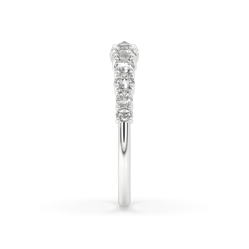 Half Eternity Wedding Band In White Gold
