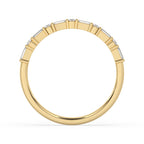 Baguette and Round Diamond Band - Half Eternity