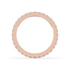 Rose Gold Diamond Eternity Band With Round Cut
