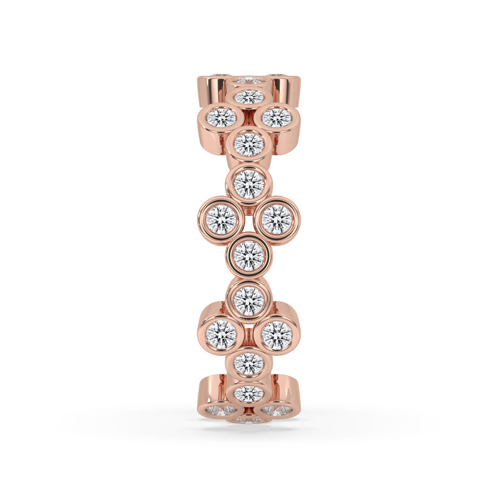 Full Eternity Bezel Set Wedding Band Imagen secundaria del producto