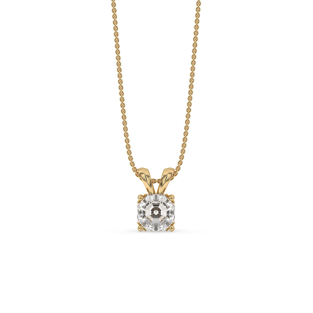 Solitaire Diamond Pendant With Octagon Cut Immagine principale del prodotto