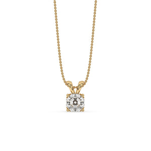 Solitaire Diamond Pendant With Octagon Cut