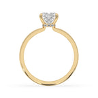 Heart Cut Hidden Halo Engagement Ring In Yellow Gold
