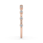 Distance Pave Rose Gold Wedding Band