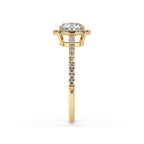 Cushion Cut Pave Set Diamond Ring