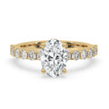 Oval Diamond Engagement Ring with Prong Setting