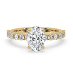 Oval Diamond Engagement Ring with Prong Setting