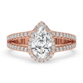 Pear Shaped Diamond Ring with Secure Claw Prong