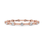 Round Cut Bubble Band Engagement Ring