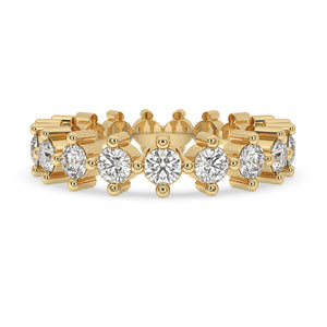 Round Diamond Wedding Band – Yellow Gold