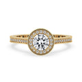 Halo Diamond Engagement Ring With Pave Style