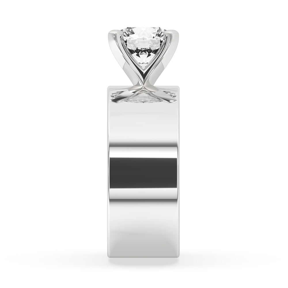 Wide Band Diamond Ring