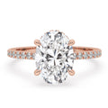 Oval Hidden Halo Engagement Ring for Modern Elegance