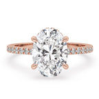 Oval Hidden Halo Engagement Ring for Modern Elegance