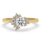 Round Cut Cluster Diamond Ring