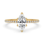 Marquise Cut Diamond Ring With Tulip Prong
