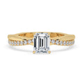 Twist Engagement Ring With Pave style