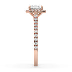 Cathedral Engagement Ring with Classic Asscher Cut