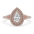 Split Shank Engagement Ring With Double Halo
