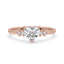Heart Shaped Diamond Ring In Rose Gold