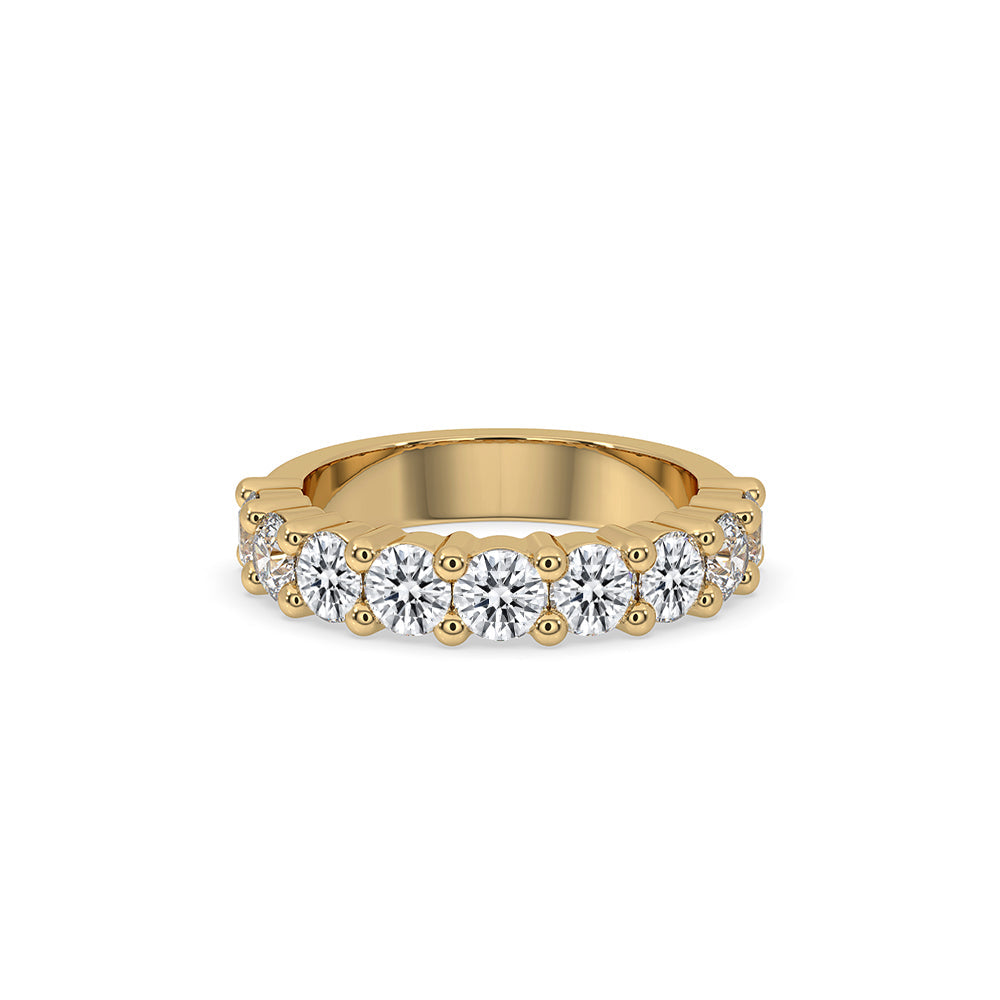 Half Eternity Round Cut Wedding Band
