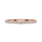 Marquise And Round Diamond 3/4 Eternity Band