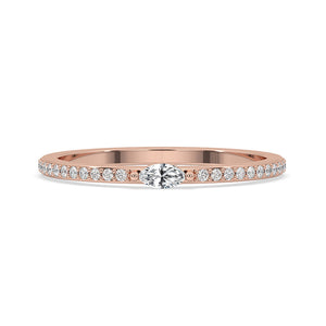 Marquise And Round Diamond 3/4 Eternity Band