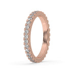 Rose Gold Diamond Eternity Band With Round Cut