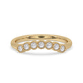 Round Rose Cut Curved Wedding Band