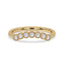 Round Rose Cut Curved Wedding Band