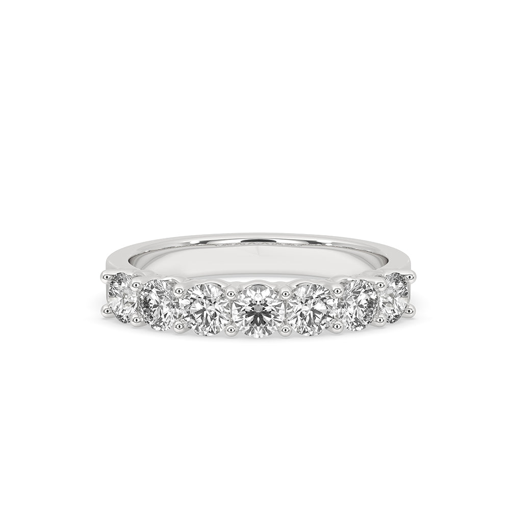 7 Stone Wedding Band - Half Eternity