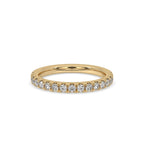 Yellow Gold Wedding Band – Round Diamond