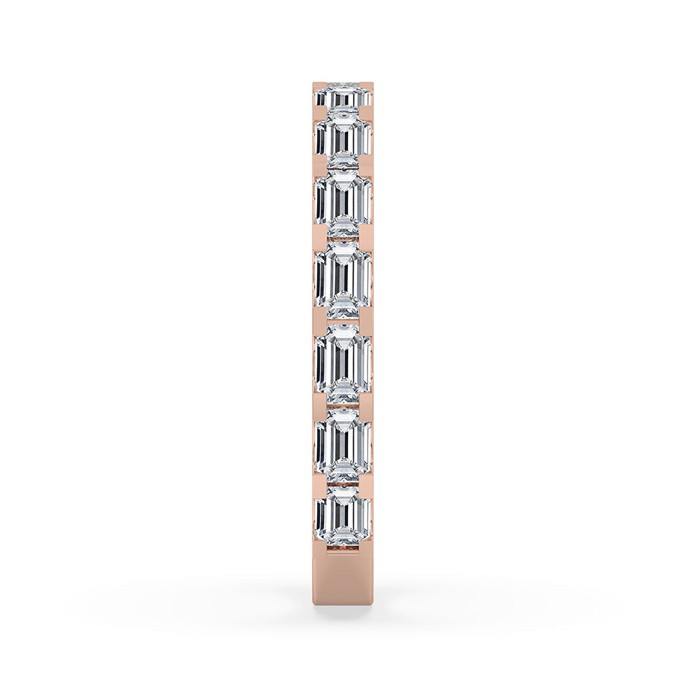 Emerald Cut Eternity Band - Rose Gold