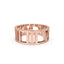 Roman Numeral Wedding Band - Rose Gold