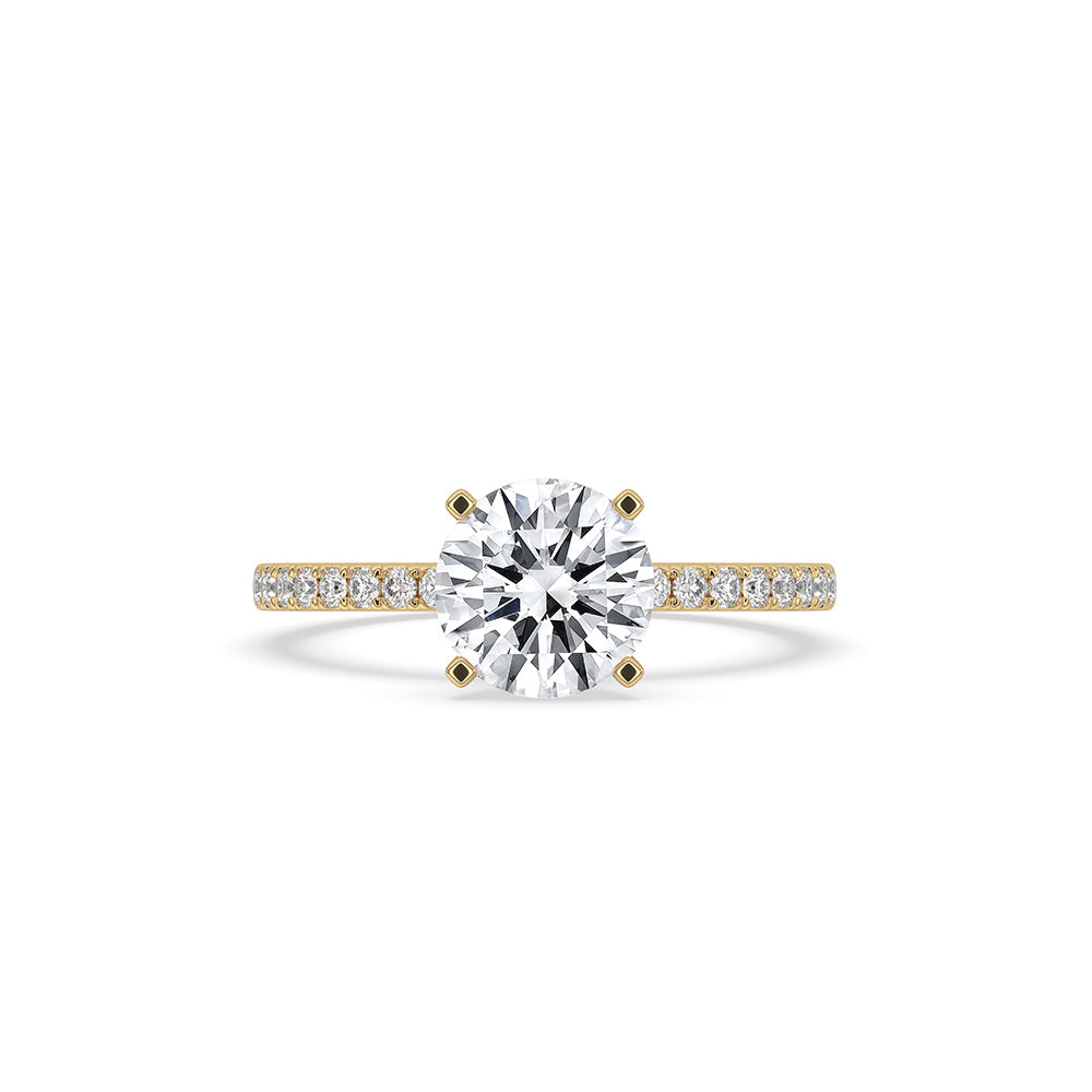 Round Cut Engagement Ring In Pave Setting Immagine principale del prodotto