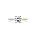 Round Cut Engagement Ring In Pave Setting
