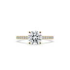 Round Cut Engagement Ring In Pave Setting