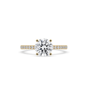 Round Cut Engagement Ring In Pave Setting