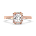 Radiant Engagement Ring with Elegant Halo Style