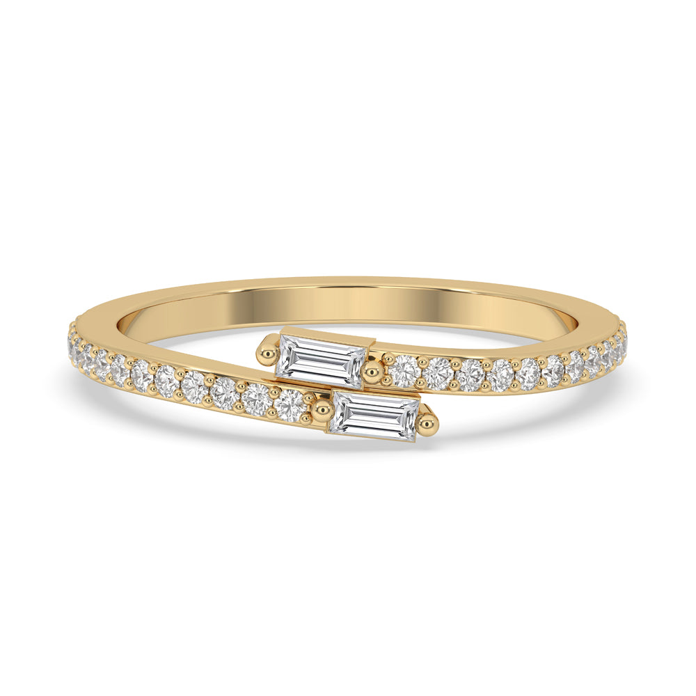 Baguette Wedding Band – Bypass Setting