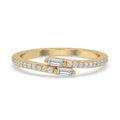Baguette Wedding Band – Bypass Setting