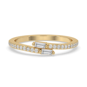 Baguette Wedding Band – Bypass Setting