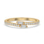 Baguette Wedding Band – Bypass Setting
