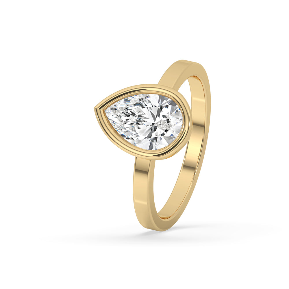 Pear Shaped Rose Cut Diamond Ring Secondary image