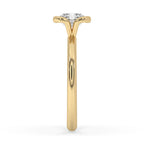 Half Bezel Set Ring In Yellow Gold