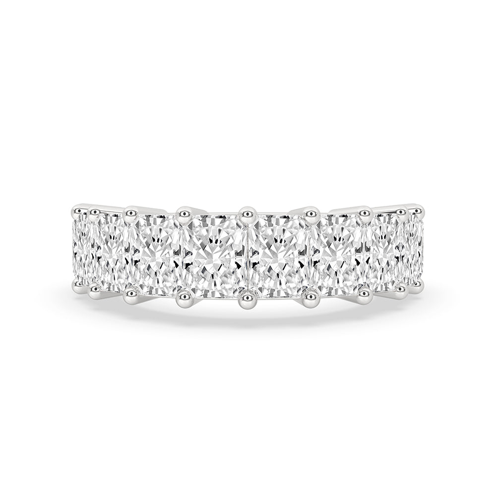 Half Eternity Emerald Cut Eternity Band