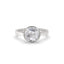 Round Rose Cut Diamond Ring In Bezel Setting