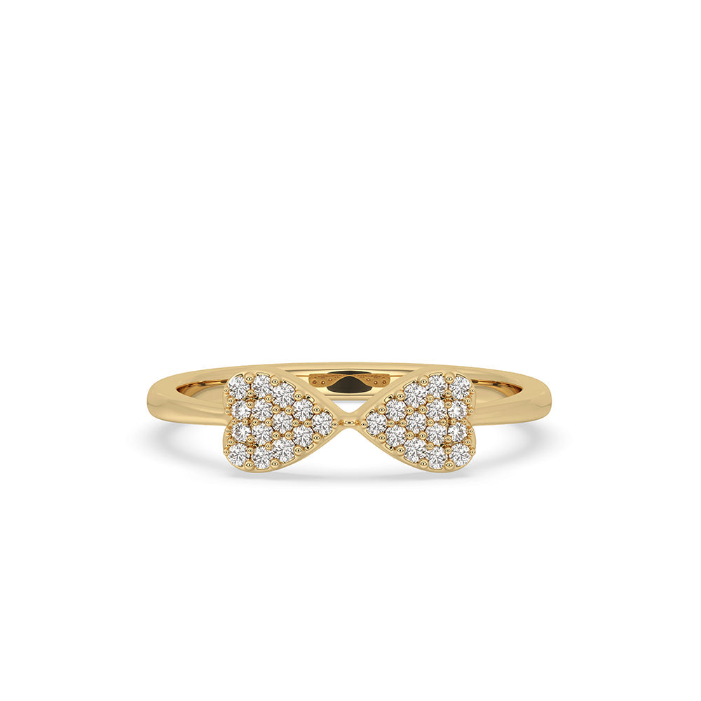 Round Cut Ring In Yellow Gold Finish Immagine principale del prodotto