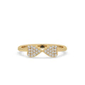 Round Cut Ring In Yellow Gold Finish