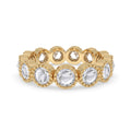 Round Rose Cut Bezel Set Eternity Band